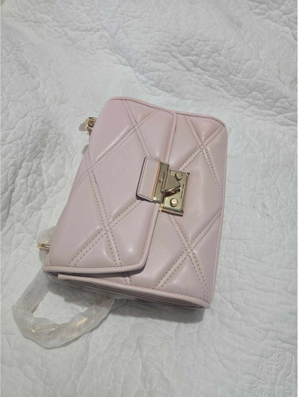 MICHAEL KORS SERENA MEDIUM FLAP CONVERTIBLE SHOULDER-CROSSBODY BAG Powder Blush